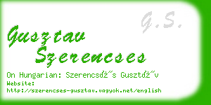 gusztav szerencses business card